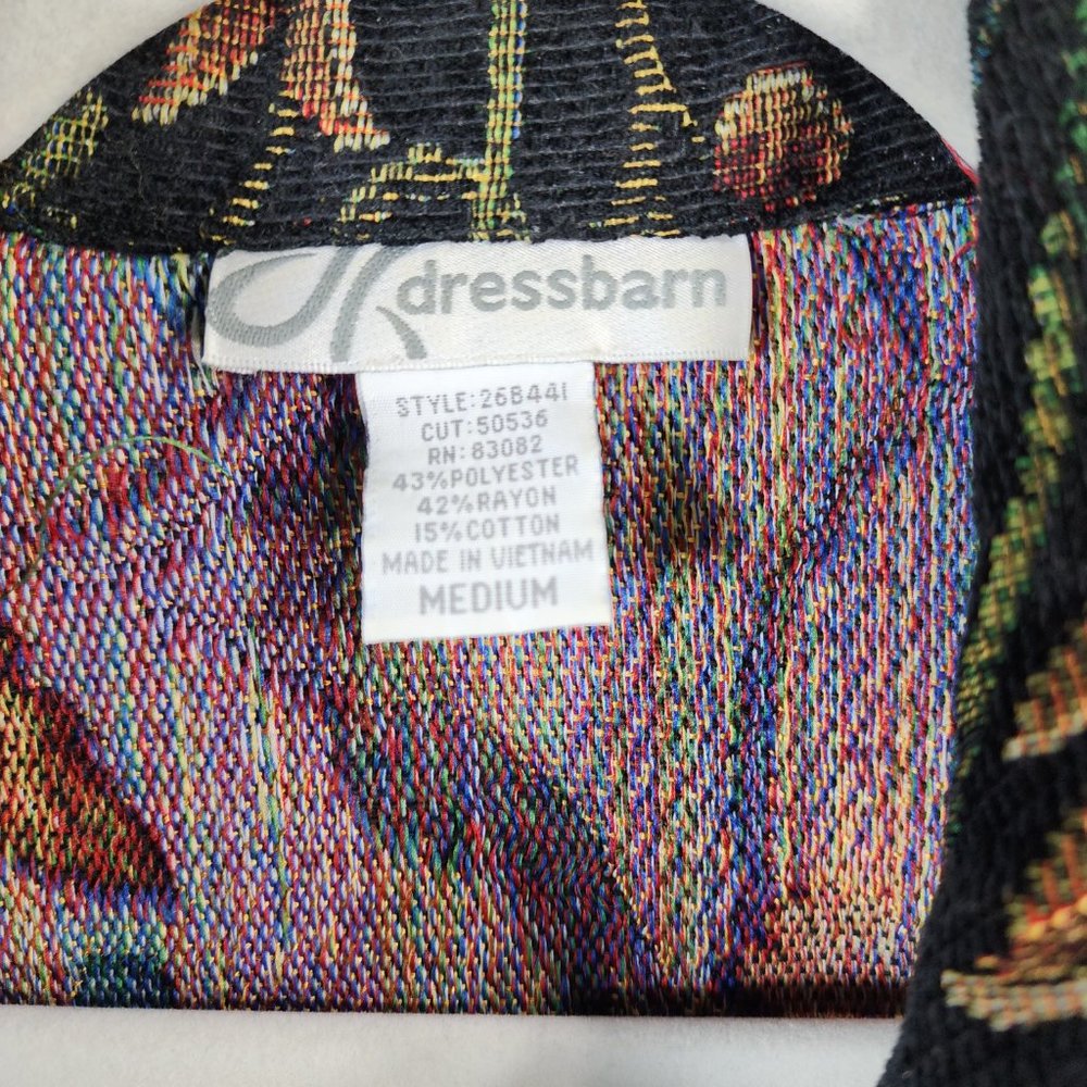 Floral Pattern, Tapestry style, Zip-up Blazer/Jacket. Dress Barn. M. - Picture 4 of 5